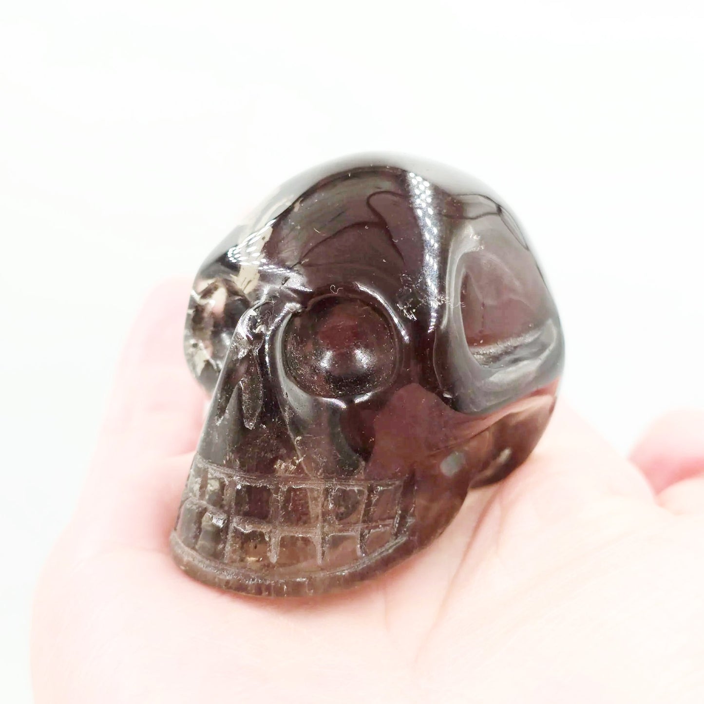 Smoky Quartz Skull Stone 2.3" 59mm - Elevated Metaphysical