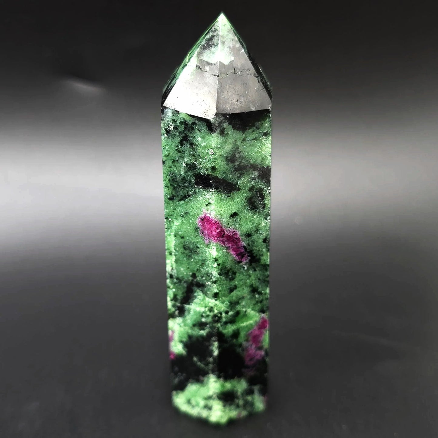 Ruby Zoisite Tower Ruby Zoisite Point 3 1/4" 85mm - Elevated Metaphysical