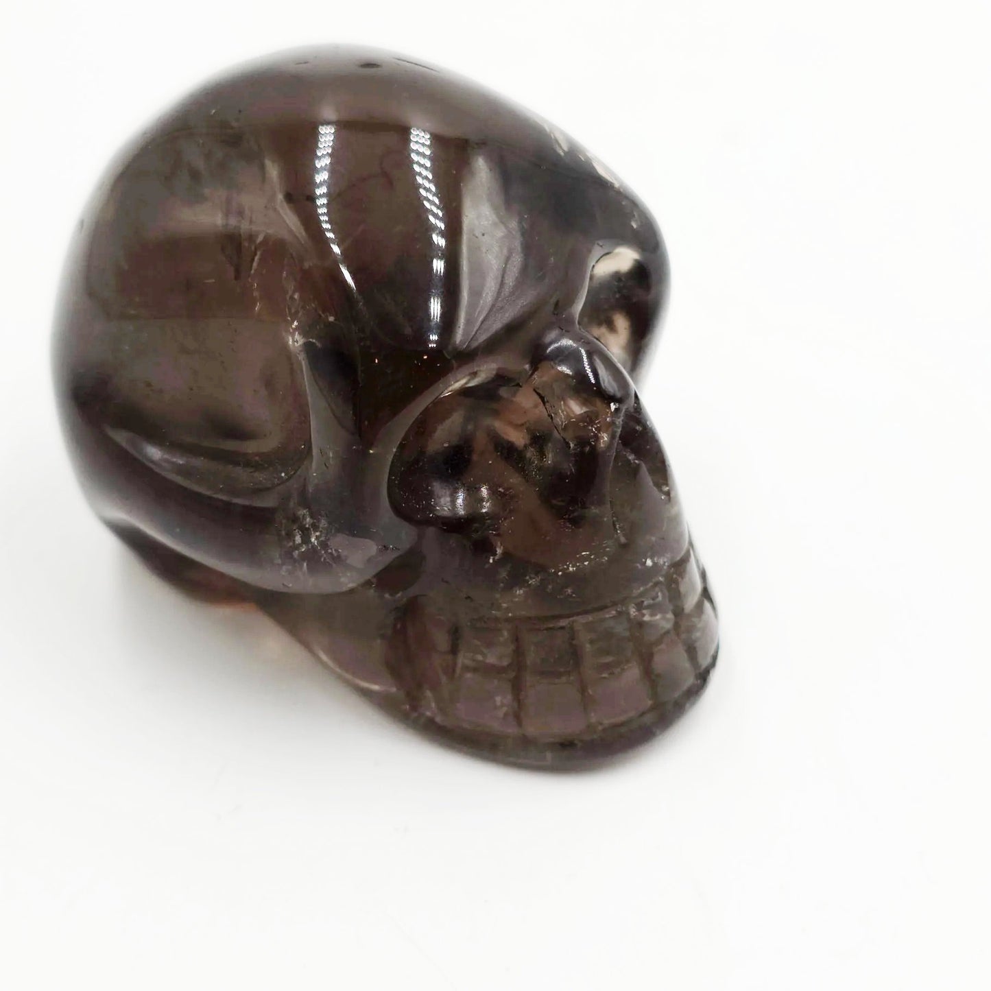 Smoky Quartz Skull Stone 2.3" 59mm - Elevated Metaphysical