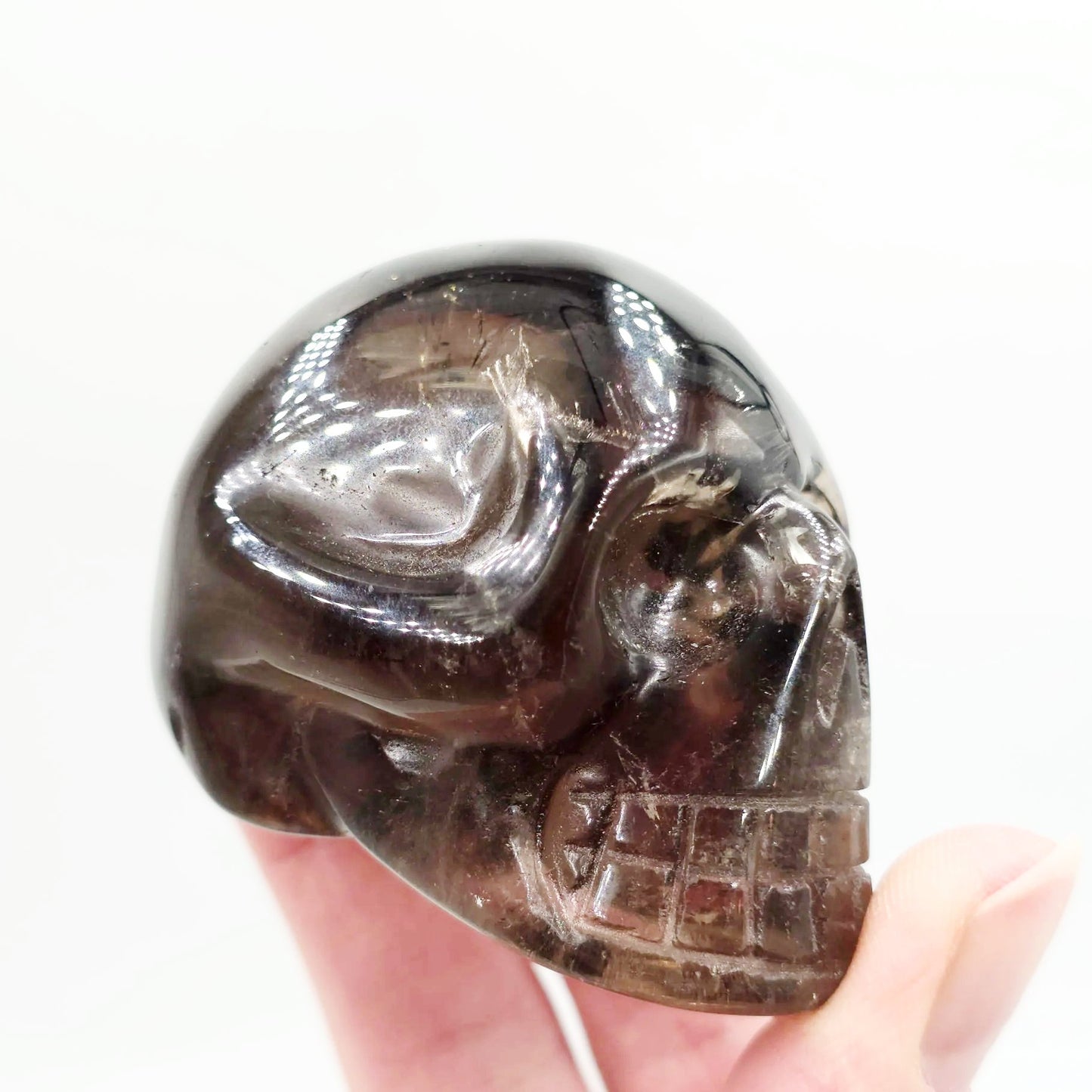 Smoky Quartz Skull Stone 2.3" 59mm - Elevated Metaphysical