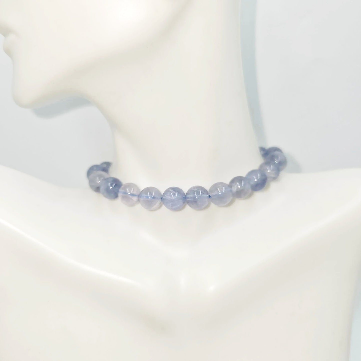 Blue Fluorite Bead Bracelet 8mm - Elevated Metaphysical