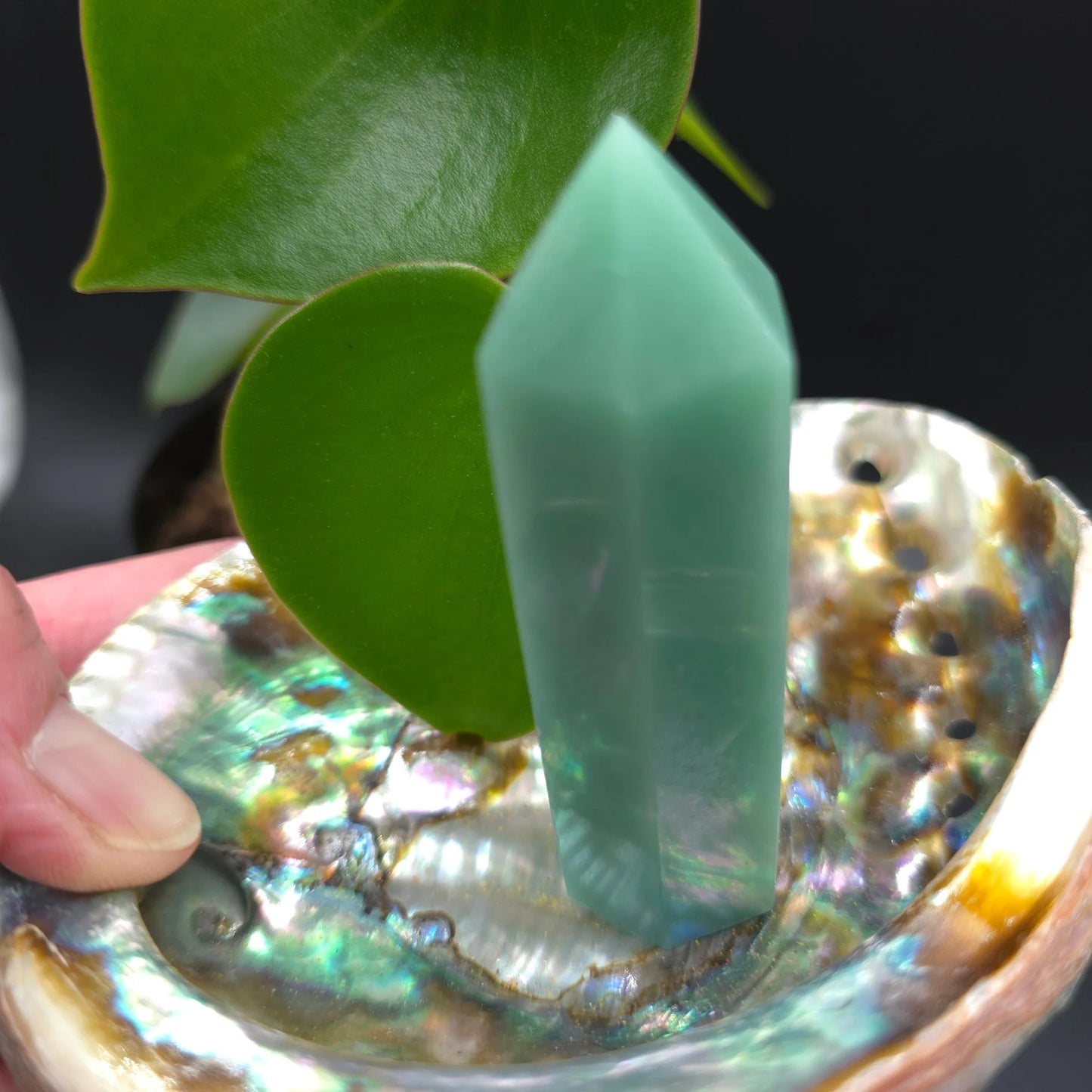 Green Aventurine Tower Green Aventurine Point 3 1/4" 85mm - Elevated Metaphysical