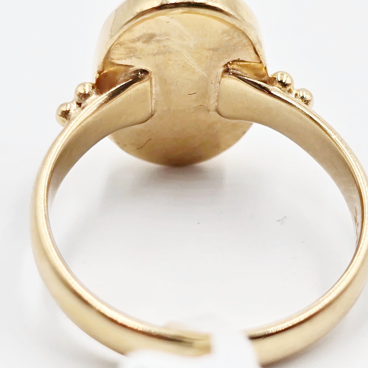 Garnet "Dome" Ring Gold Vermeil Sterling Silver Solitaire