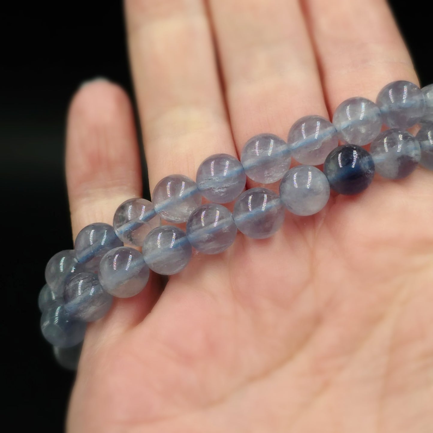Blue Fluorite Bead Bracelet 8mm - Elevated Metaphysical