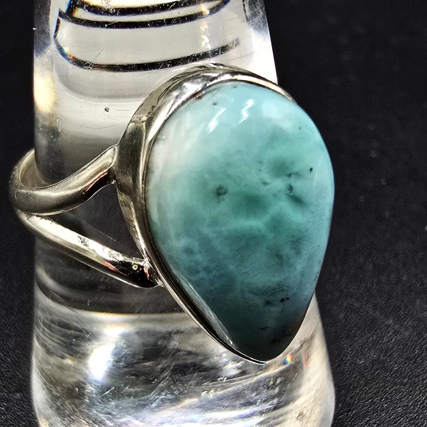 Larimar Ring Sterling Silver Size 9