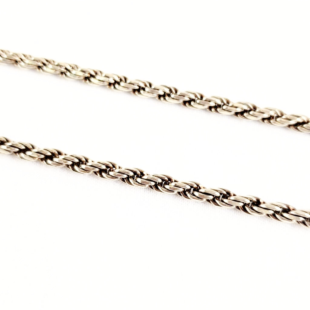 21" sterling silver 925 rope chain