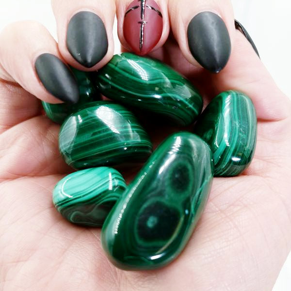 Malachite Tumbled Stone - Elevated Metaphysical