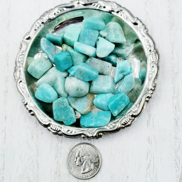 Amazonite Pebble Tumbled Stone Small