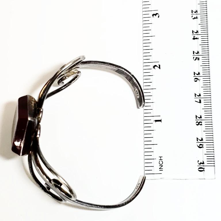 Jasper Sterling Silver Bracelet Cuff Vintage - Elevated Metaphysical