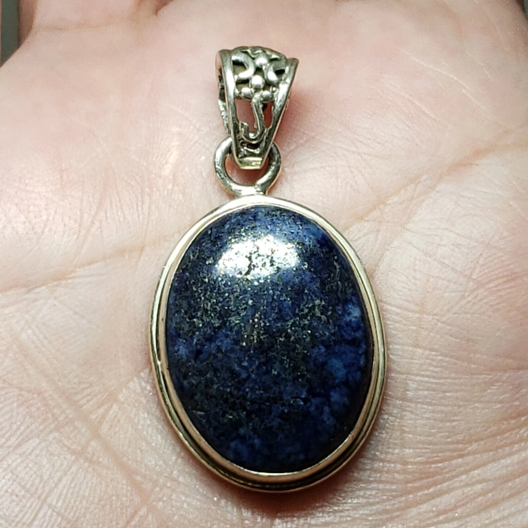 Lapis Lazuli Sterling Silver Pendant Filigree