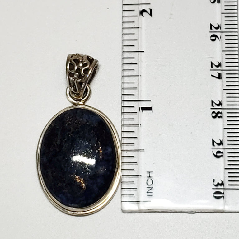 Lapis Lazuli Sterling Silver Pendant Filigree