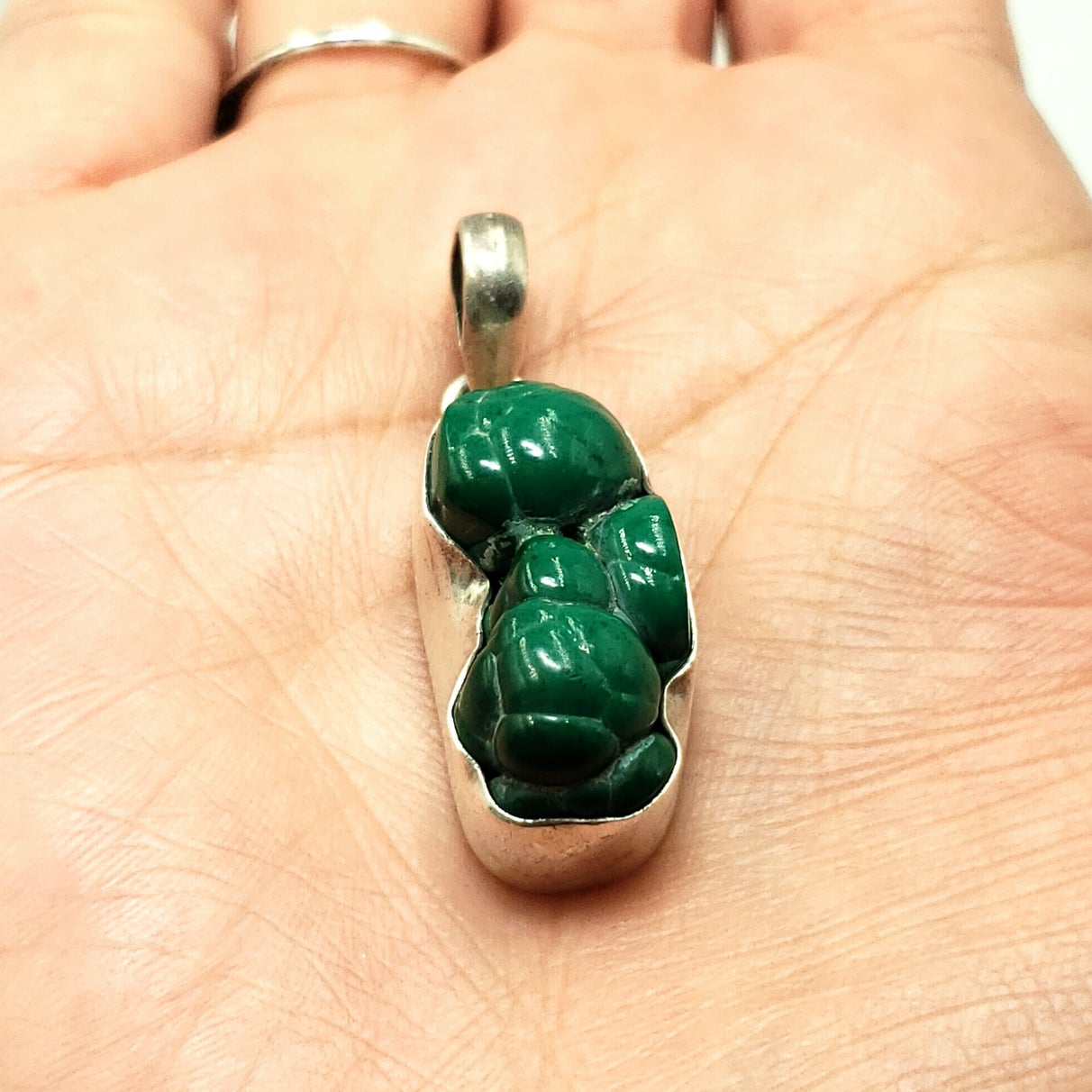 Malachite Sterling Silver Pendant