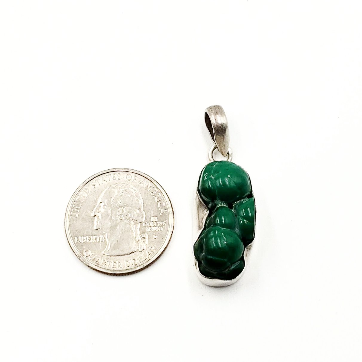 Malachite Sterling Silver Pendant