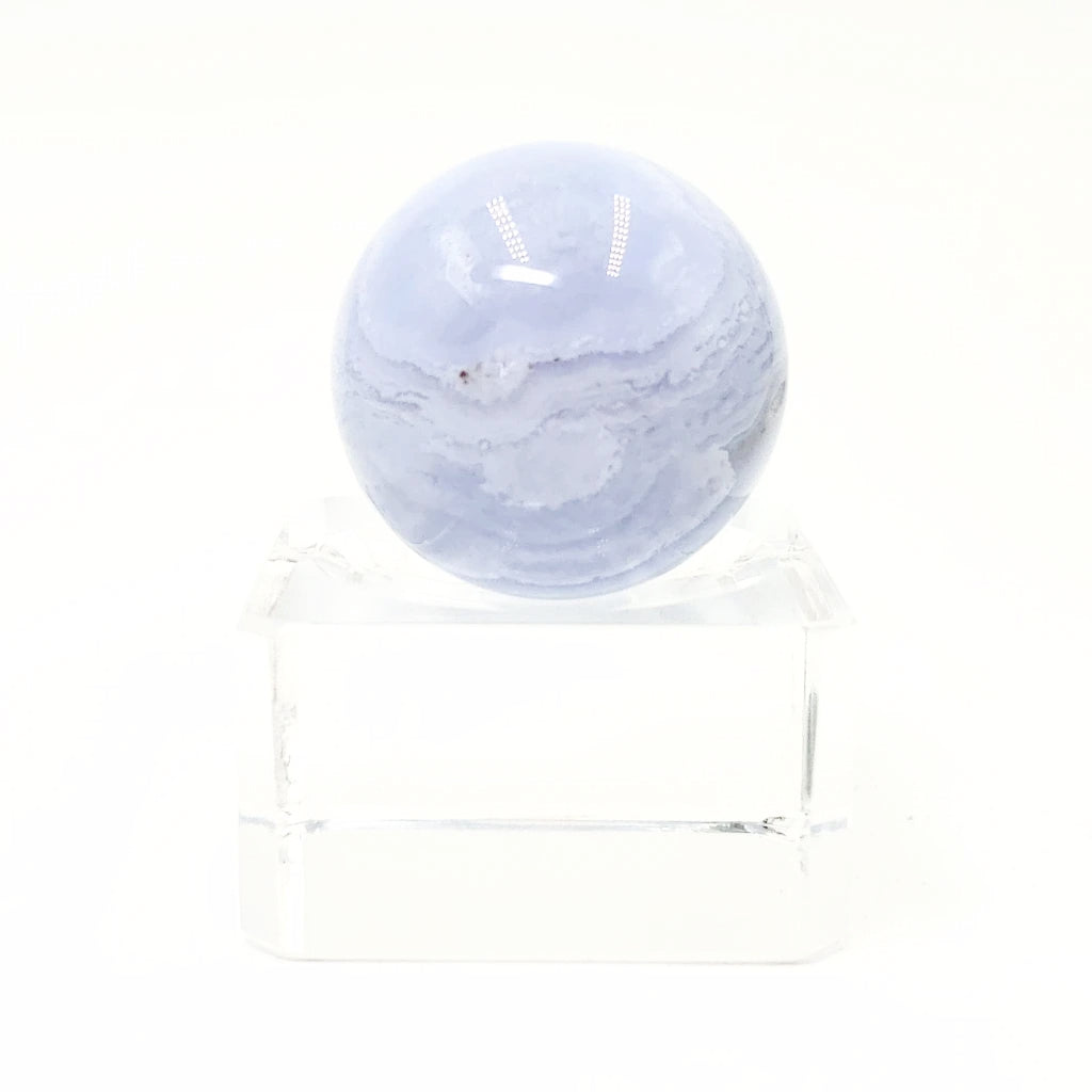 Blue Lace Agate Sphere 31.7 mm 43.5 g