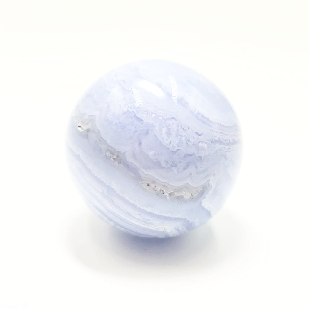 Blue Lace Agate Sphere 31.7 mm 43.5 g