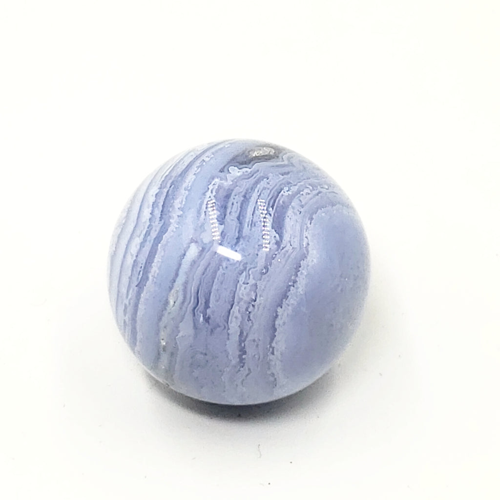 Blue Lace Agate Sphere 31.7 mm 43.5 g