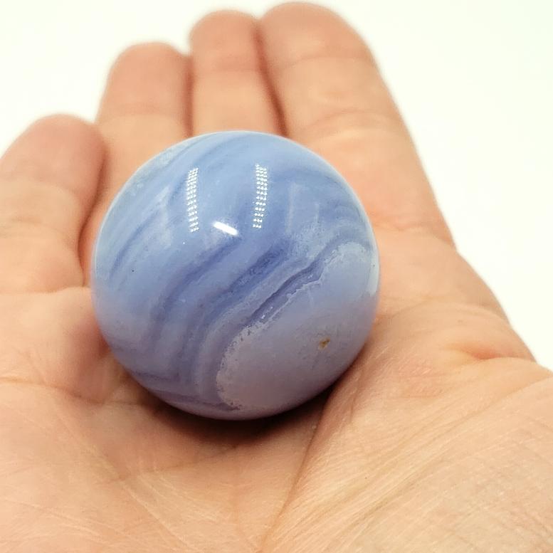 Blue Lace Agate Sphere 31.8 mm 44.0 g