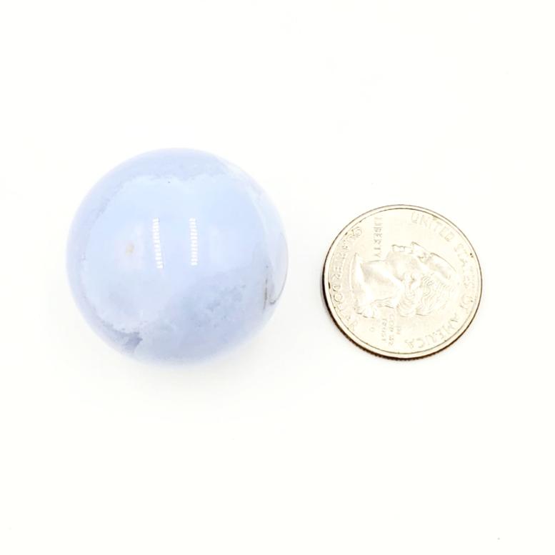 Blue Lace Agate Sphere 31.8 mm 44.0 g