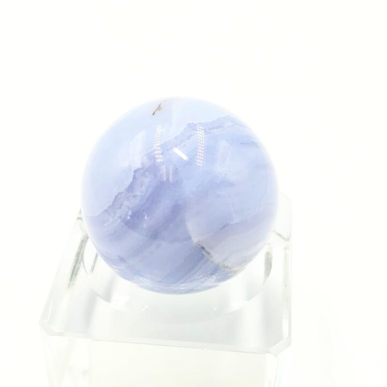 Blue Lace Agate Sphere 31.8 mm 44.0 g