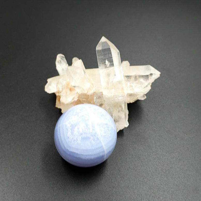 Blue Lace Agate Sphere 29.1 mm 33.5 g