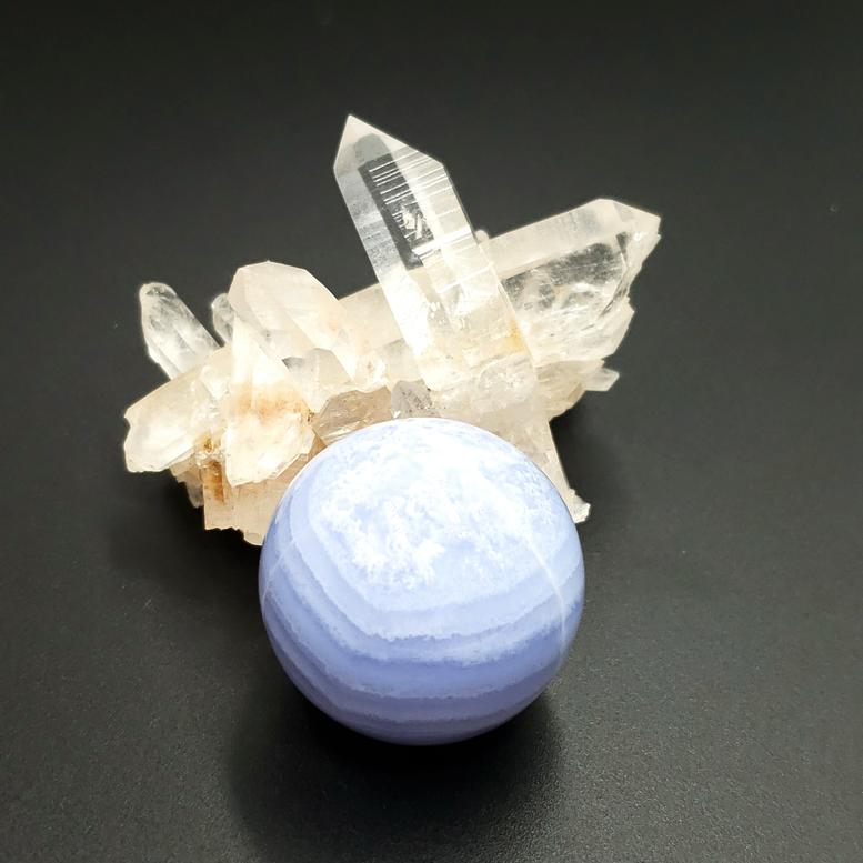 Blue Lace Agate Sphere 29.1 mm 33.5 g