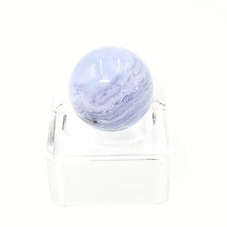 Blue Lace Agate Sphere 27.7 mm 29.2 g