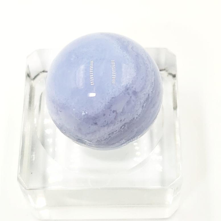 Blue Lace Agate Sphere 27.7 mm 29.2 g