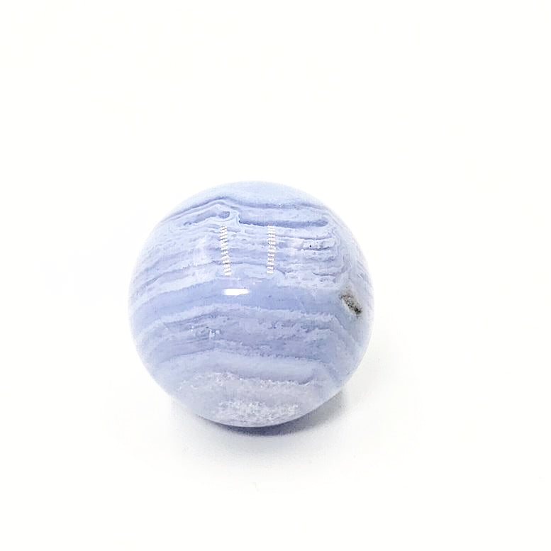 Blue Lace Agate Sphere 27.7 mm 29.2 g