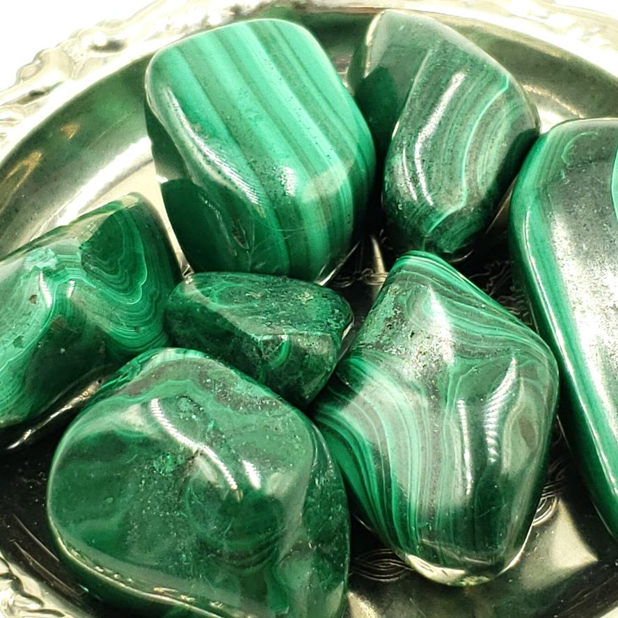 Malachite Tumbled Stone - Elevated Metaphysical