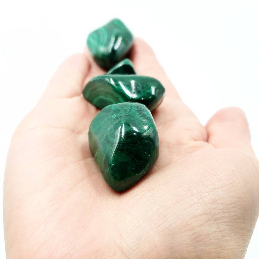 Malachite Tumbled Stone - Elevated Metaphysical