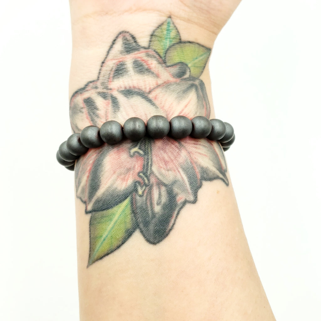 Matte Hematite Bead Bracelet 8mm - Bracelet