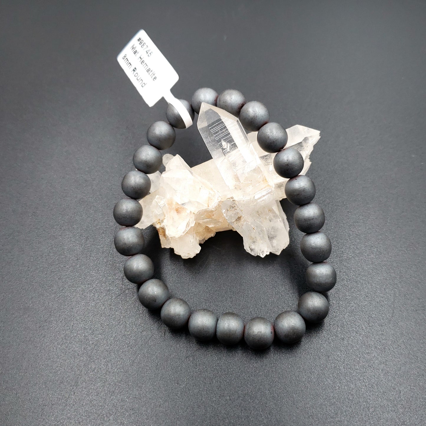 Matte Hematite Bead Bracelet 8mm - Bracelet