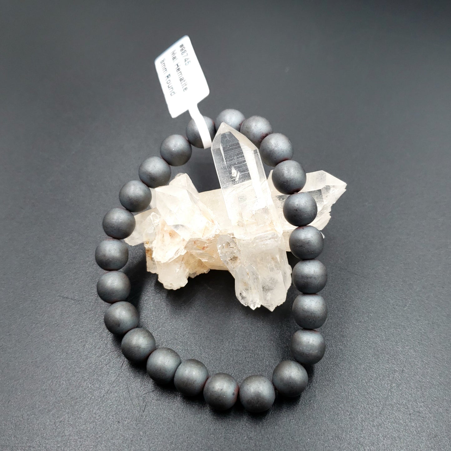 Matte Hematite Bead Bracelet 8mm - Bracelet