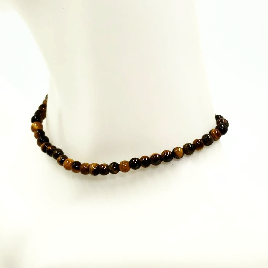Tiger Eye Bead Bracelet 4mm - Bracelet