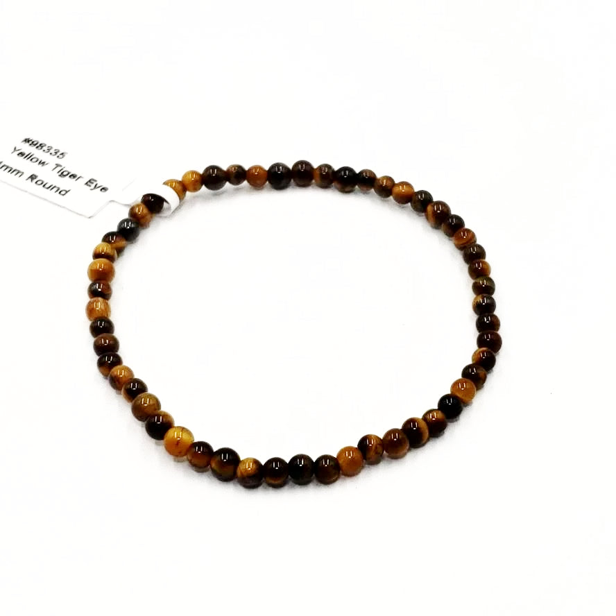 Tiger Eye Bead Bracelet 4mm - Bracelet