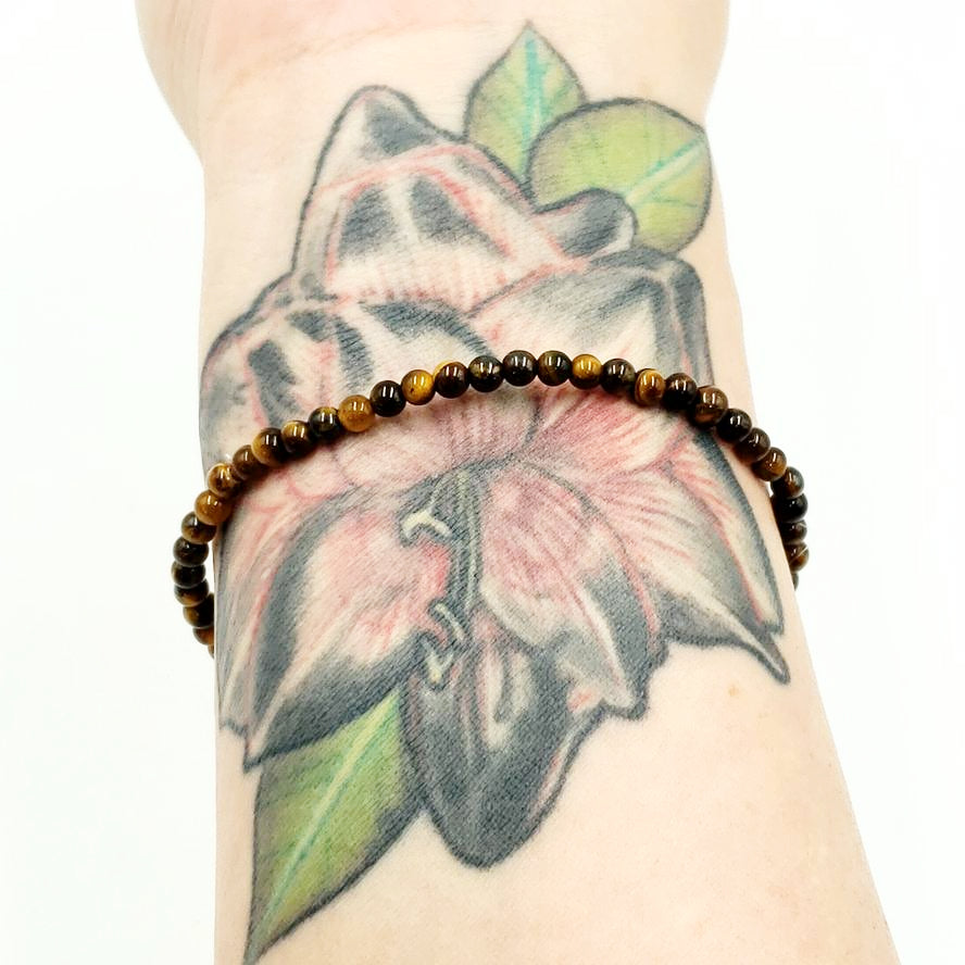 Tiger Eye Bead Bracelet 4mm - Bracelet