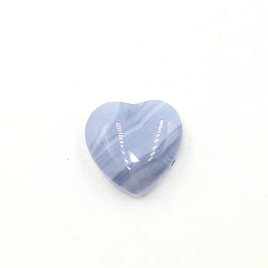 Blue Lace Agate Heart Stone - Elevated Metaphysical