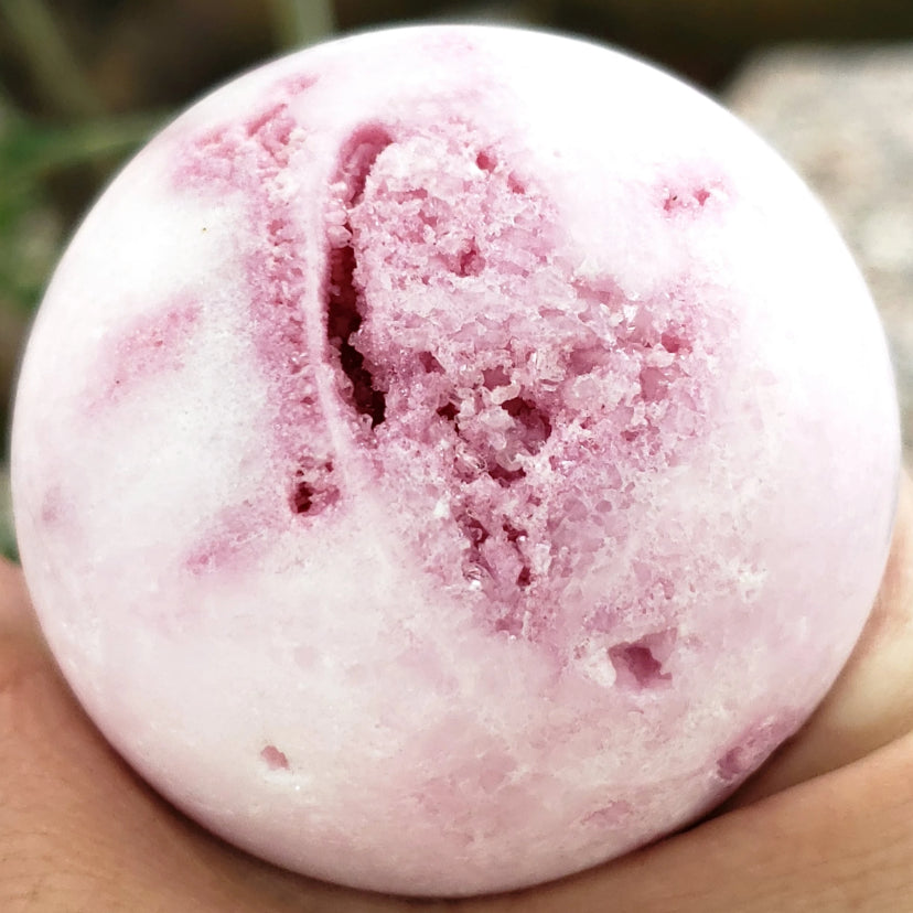Pink Aragonite Sphere 49mm 161g