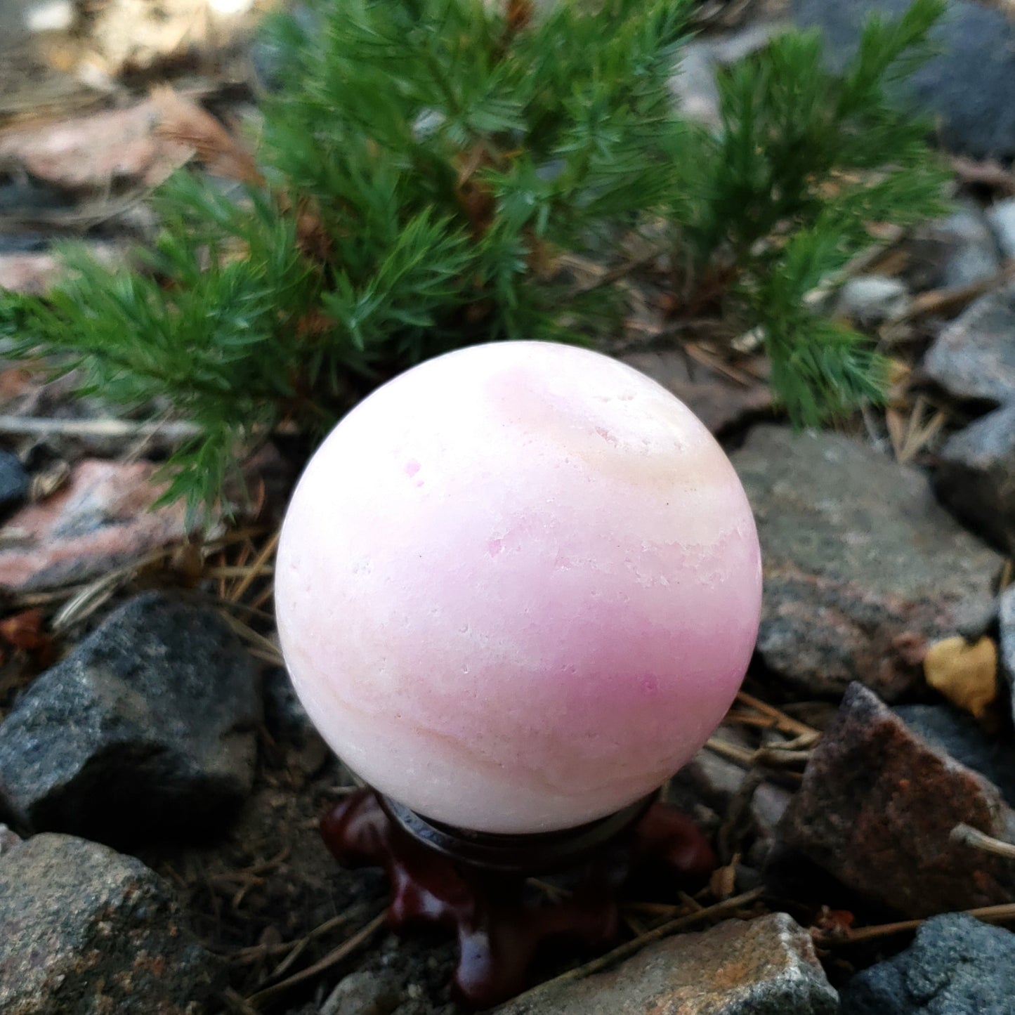 Pink Aragonite Sphere 49mm 162g - Spheres