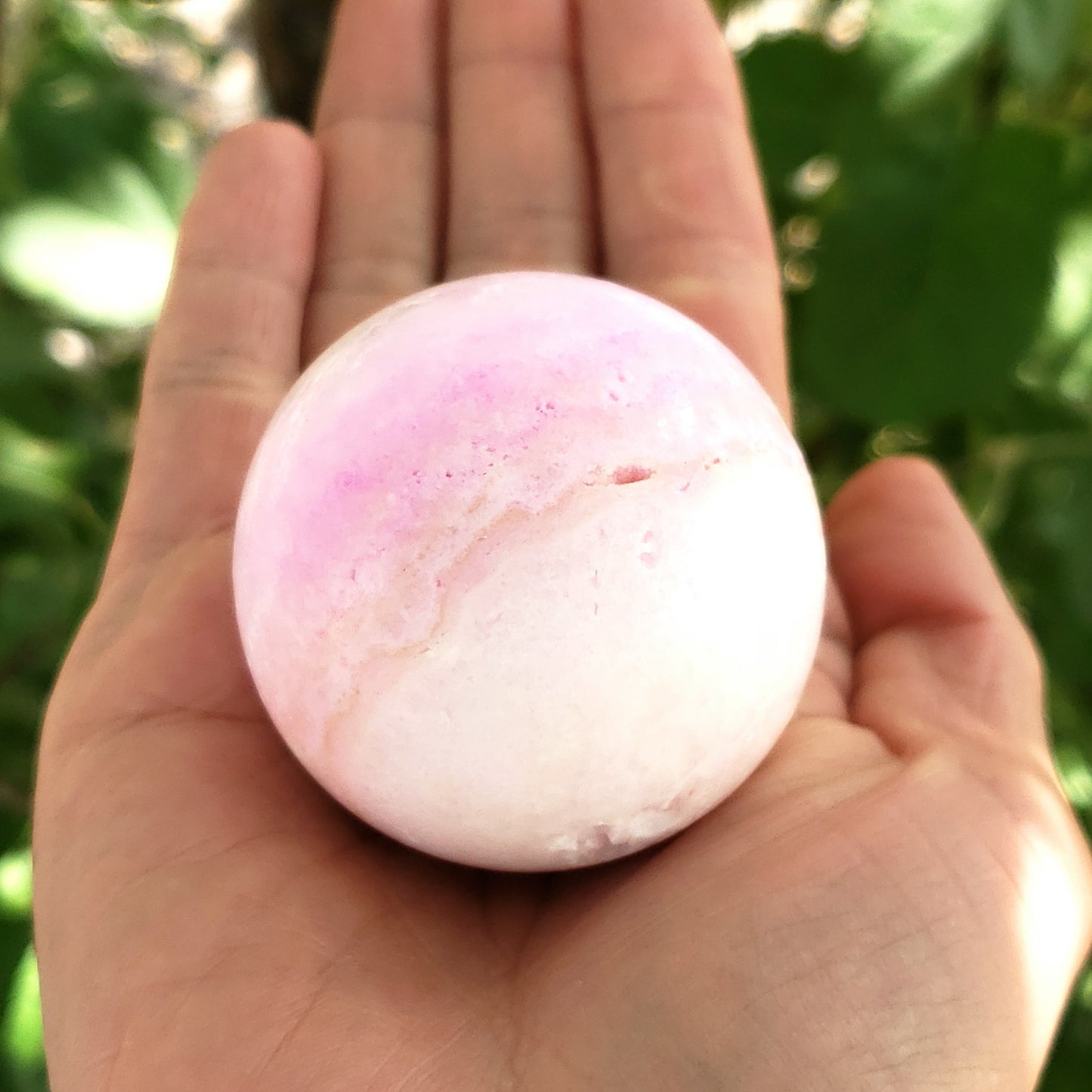 Pink Aragonite Sphere 49mm 162g - Spheres