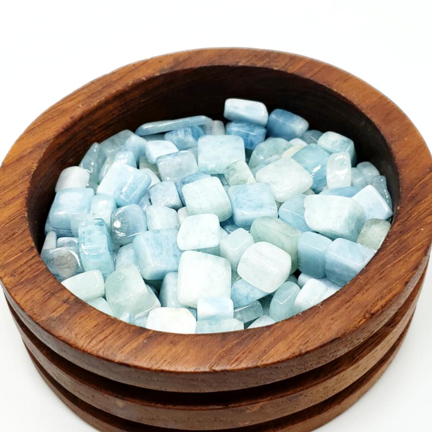 Aquamarine Tumbled Stone Small - Tumbled Stones