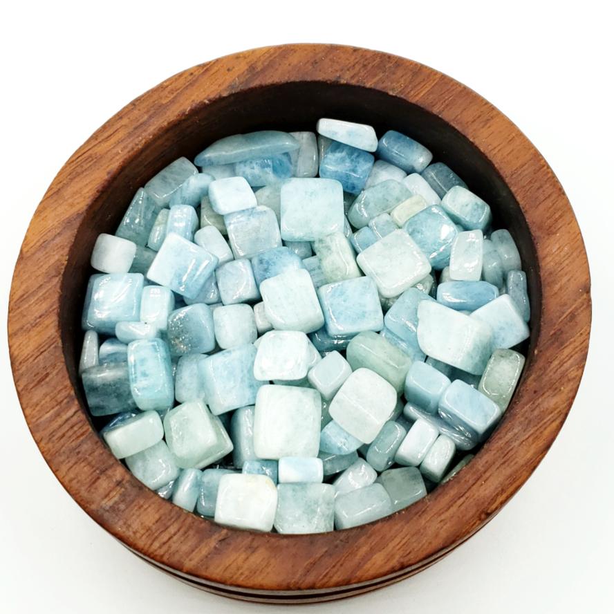 Aquamarine Tumbled Stone Small - Tumbled Stones