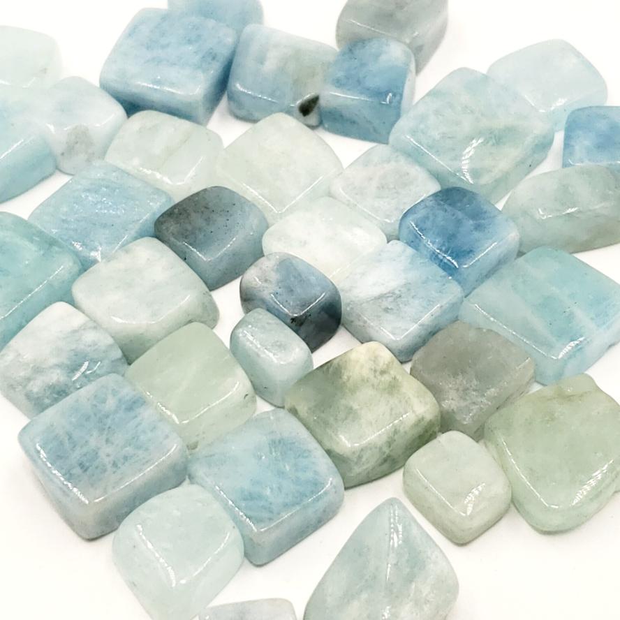 Aquamarine Tumbled Stone Small - Tumbled Stones