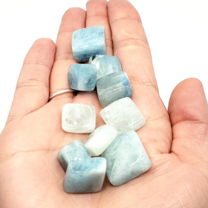 Aquamarine Tumbled Stone Small - Tumbled Stones