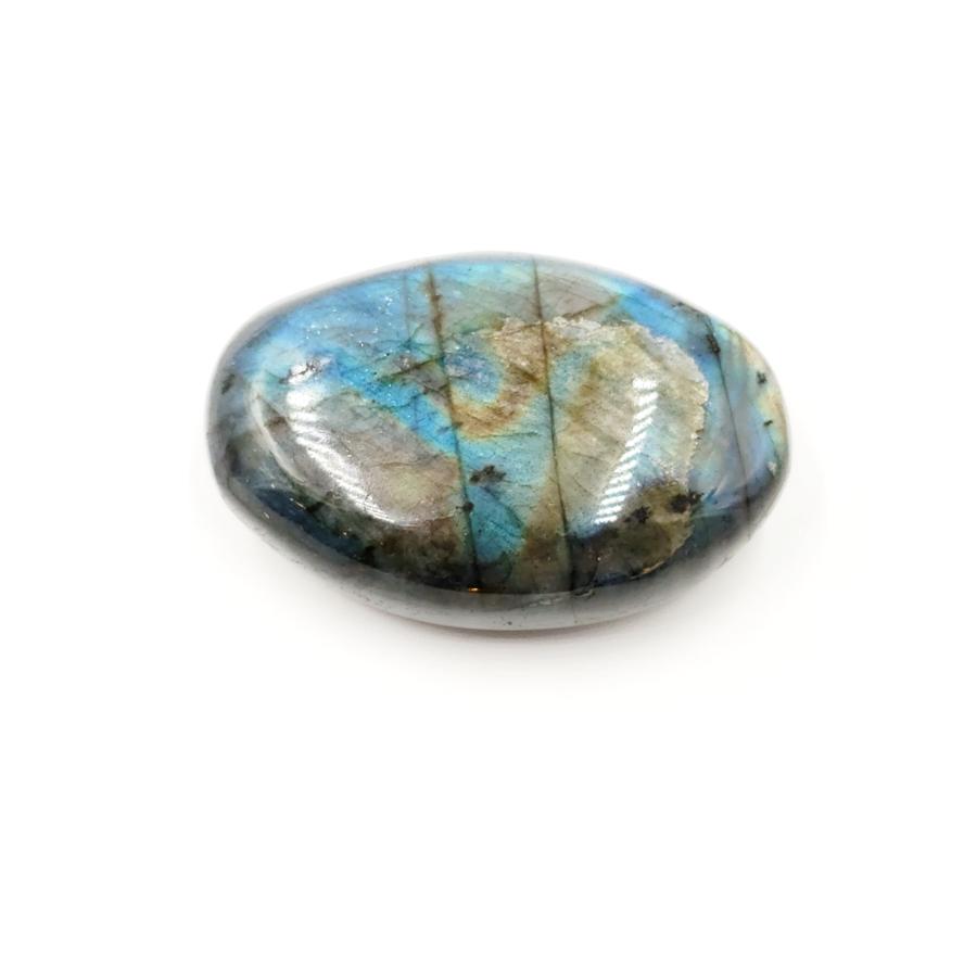 Labradorite Palm Stone Smooth Stone Blue Labradorite - Elevated Metaphysical