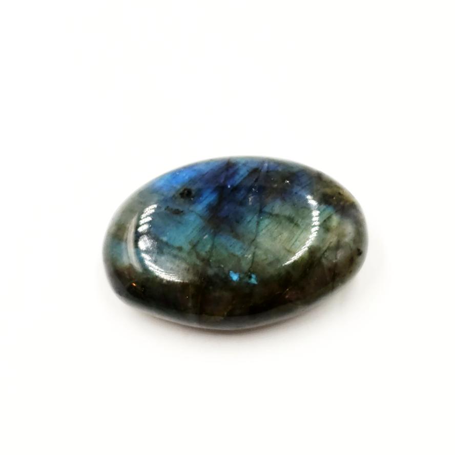 Labradorite Palm Stone Smooth Stone Blue Labradorite - Elevated Metaphysical
