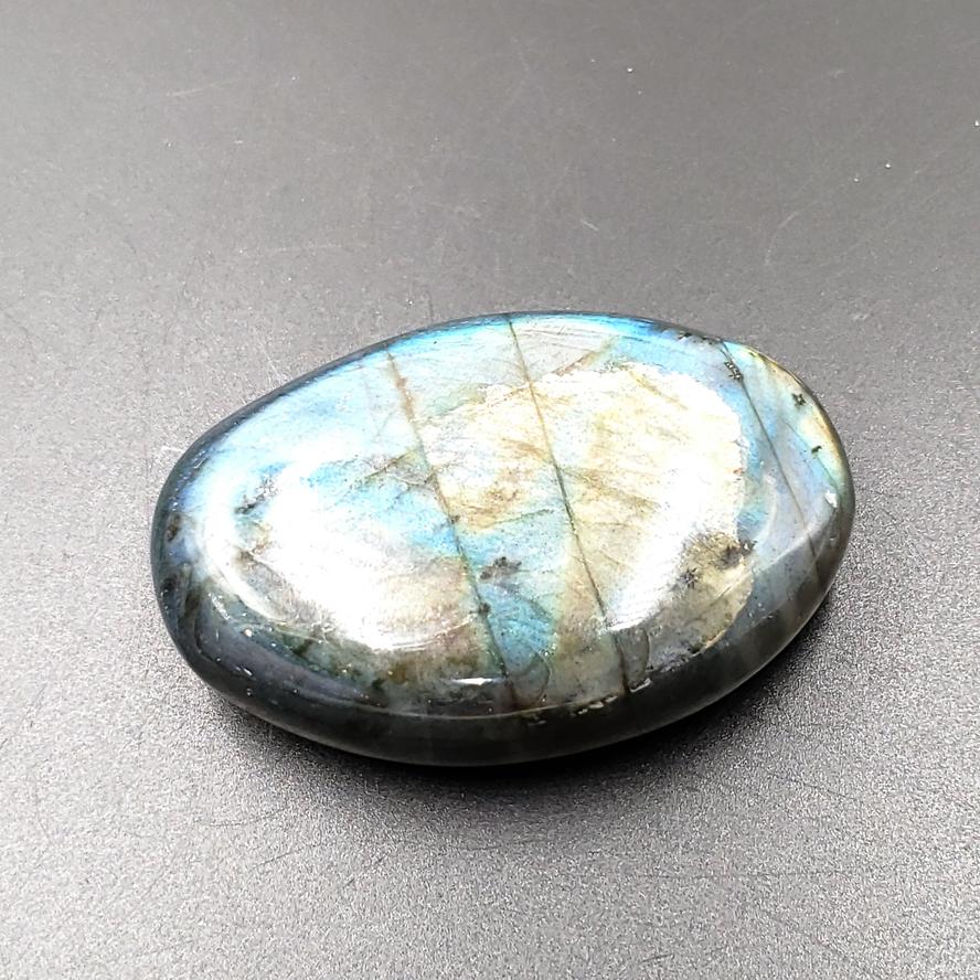 Labradorite Palm Stone Smooth Stone Blue Labradorite - Elevated Metaphysical