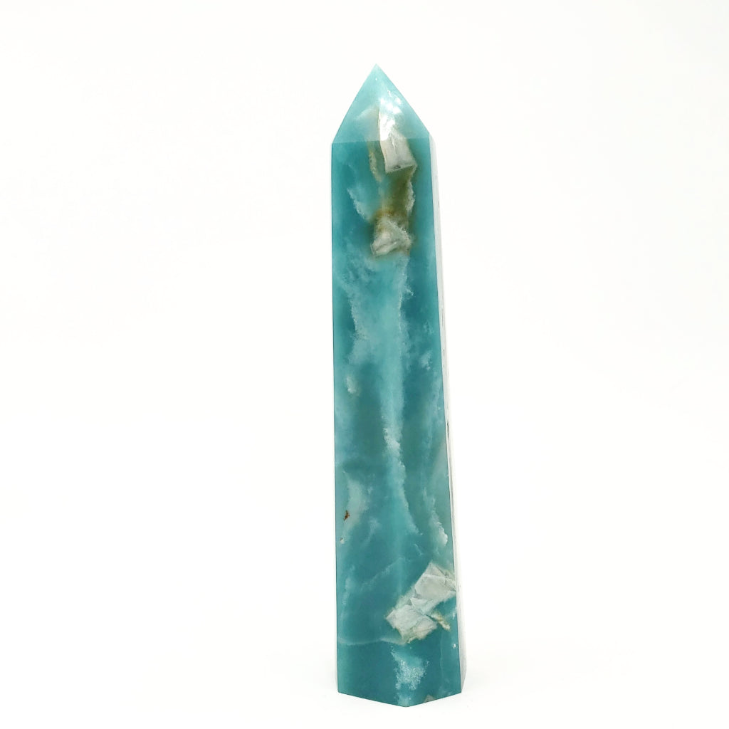 Caribbean Calcite Tower Caribbean Calcite Point 160mm 6.3" - Crystal/Stone Decor