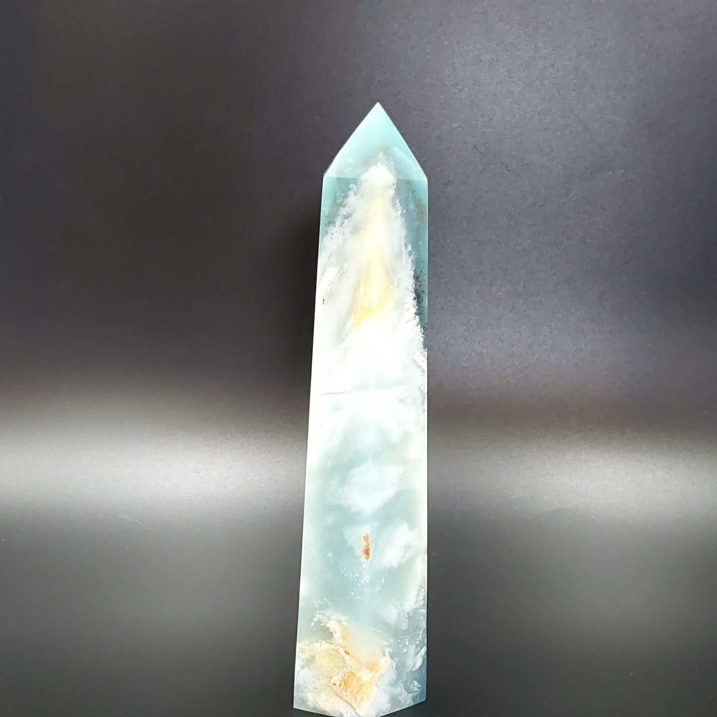 Caribbean Calcite Tower Caribbean Calcite Point 160mm 6.3" - Crystal/Stone Decor