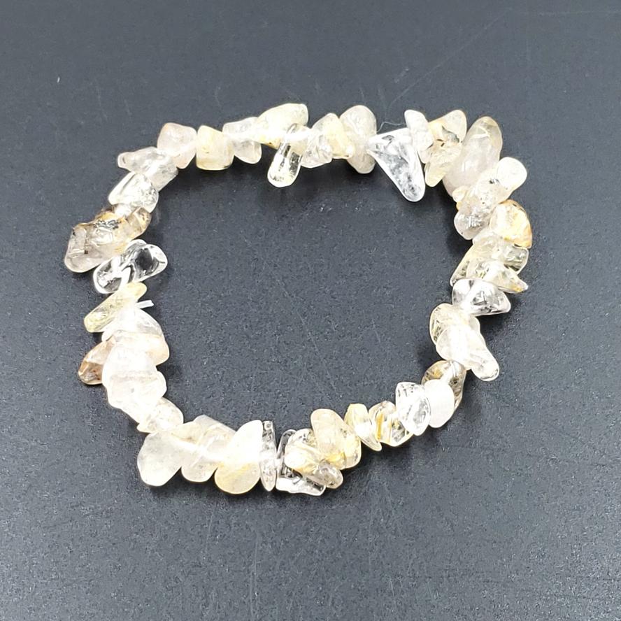 Rutilated Quartz Chip Bracelet - Bracelet